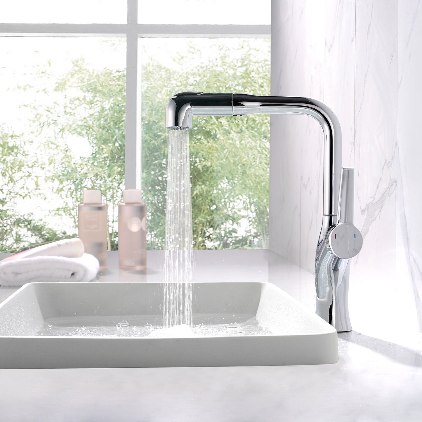 Single-Hole Rotatable and Pull-Out Faucet-BF2205
