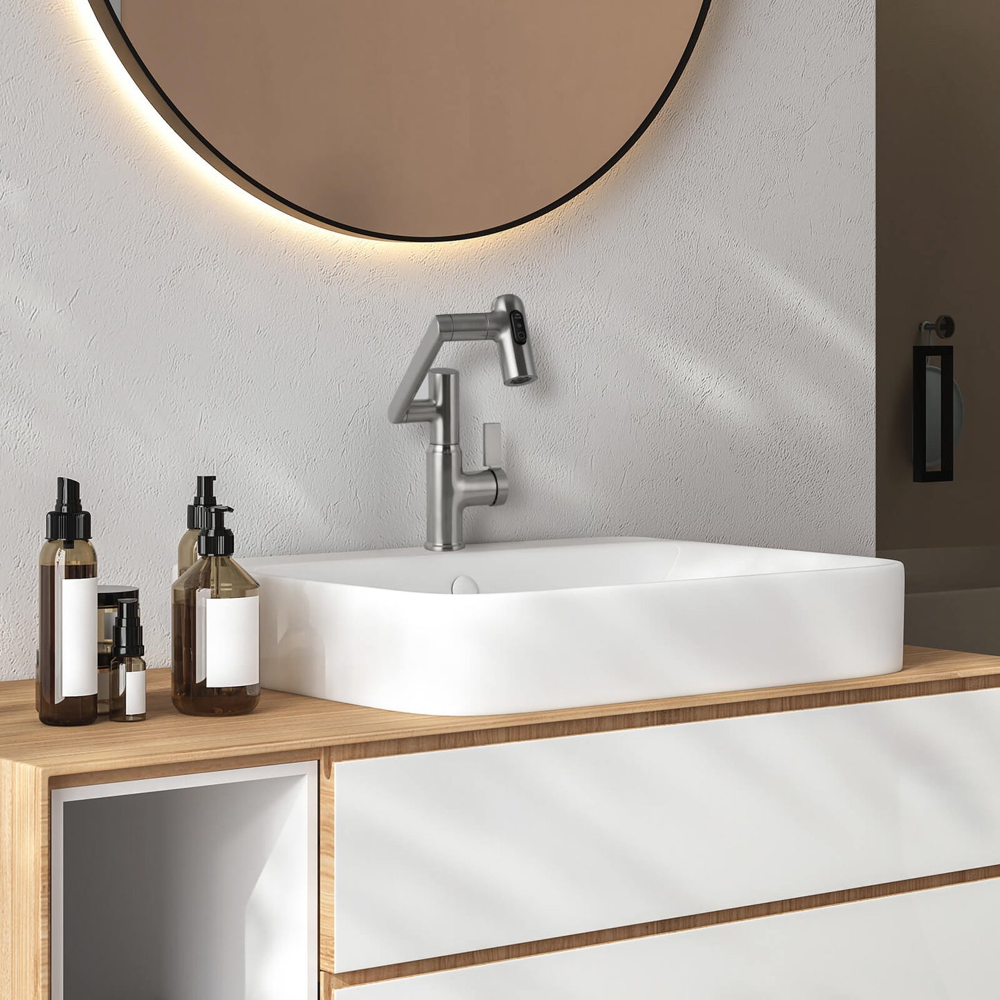 Single-Hole Rotatable Faucet with Temperature Display-BF2204