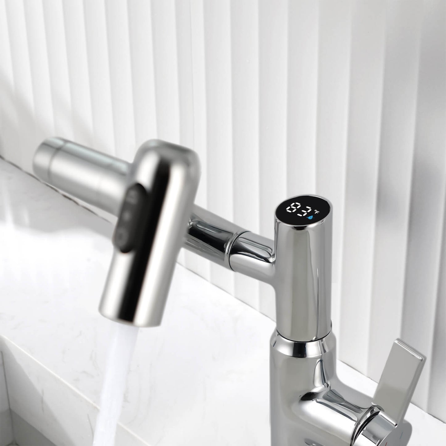 Single-Hole Rotatable Faucet with Temperature Display-BF2204