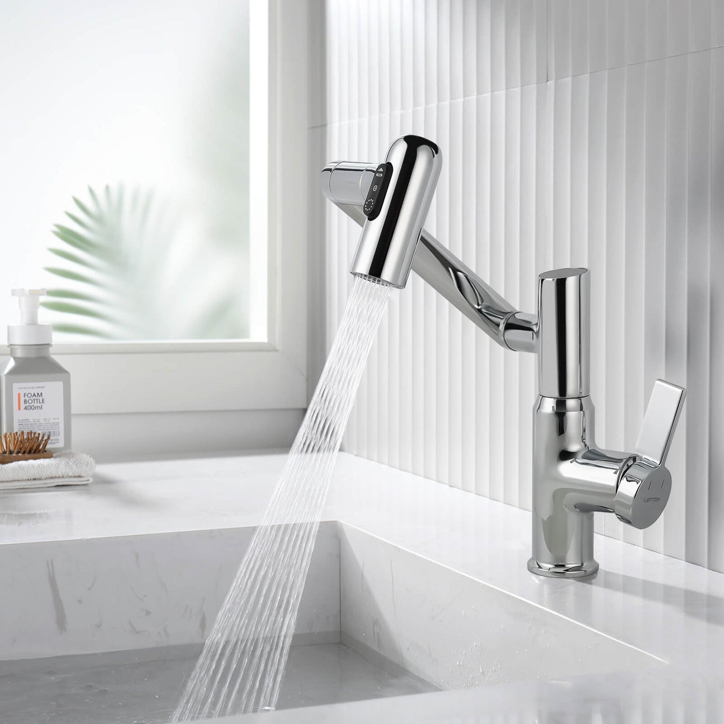 Single-Hole Rotatable Faucet with Temperature Display-BF2204