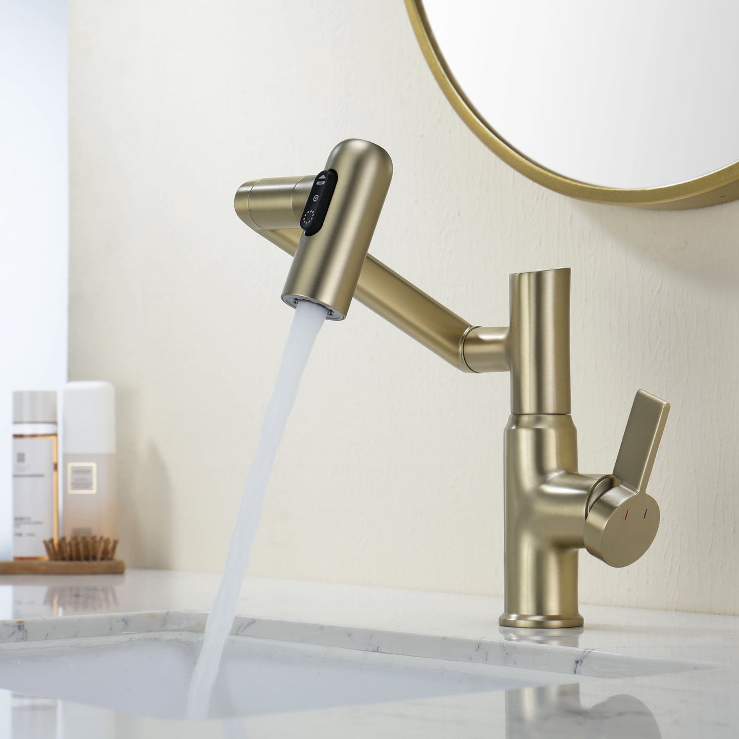 Single-Hole Rotatable Faucet with Temperature Display-BF2204
