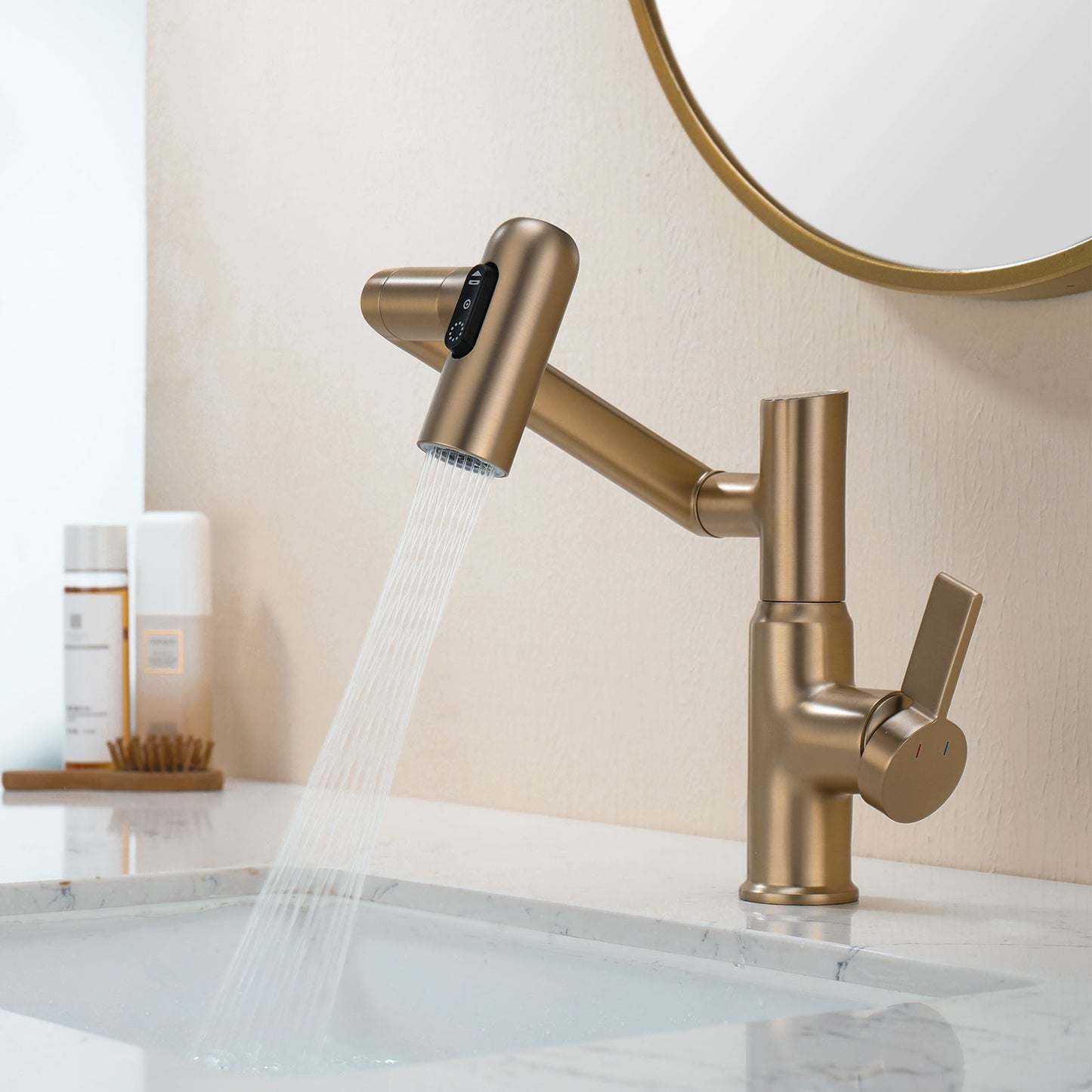 Single-Hole Rotatable Faucet with Temperature Display-BF2204