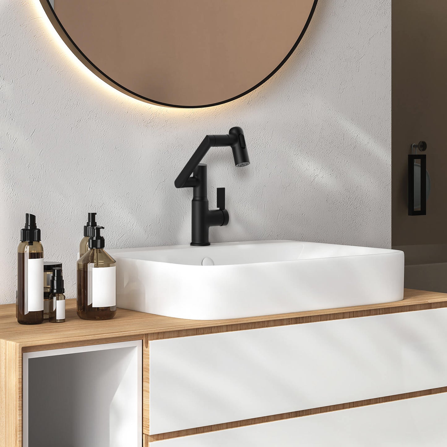 Single-Hole Rotatable Faucet with Temperature Display-BF2204