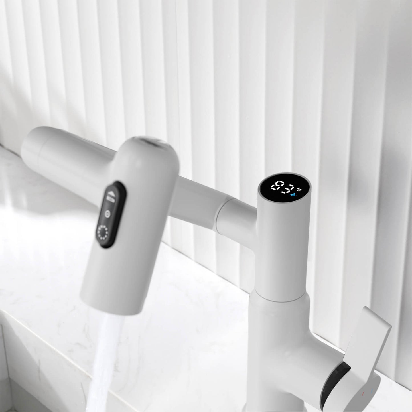 Single-Hole Rotatable Faucet with Temperature Display-BF2204