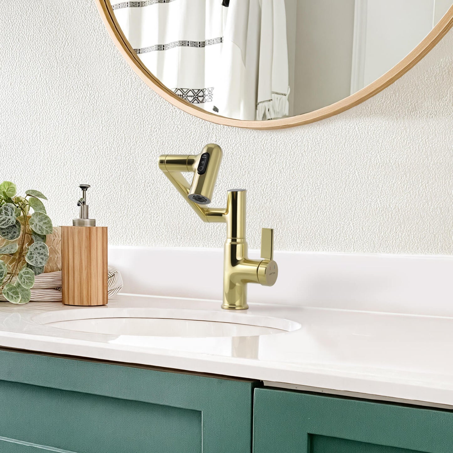 Single-Hole Rotatable Faucet with Temperature Display-BF2204