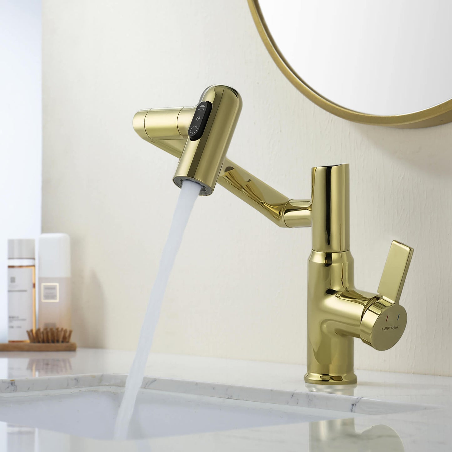 Single-Hole Rotatable Faucet with Temperature Display-BF2204