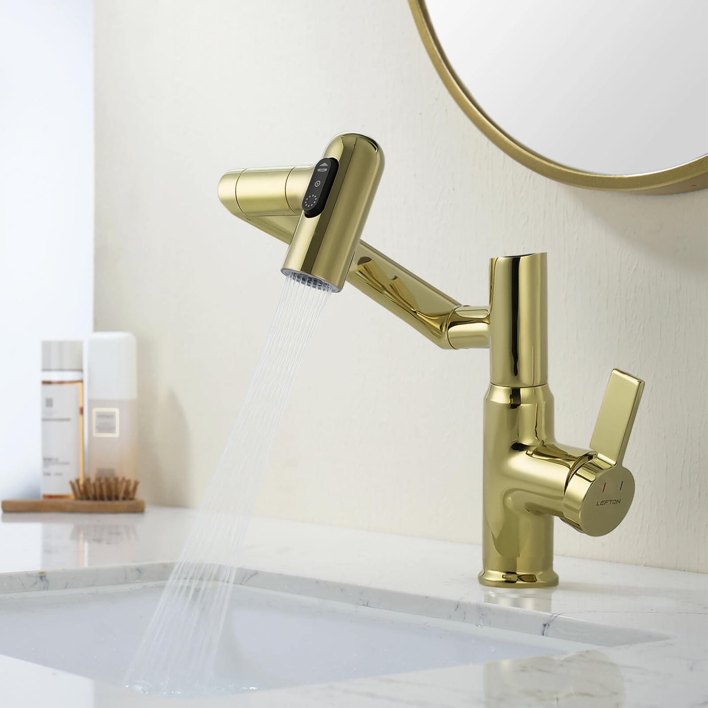 Single-Hole Rotatable Faucet with Temperature Display-BF2204