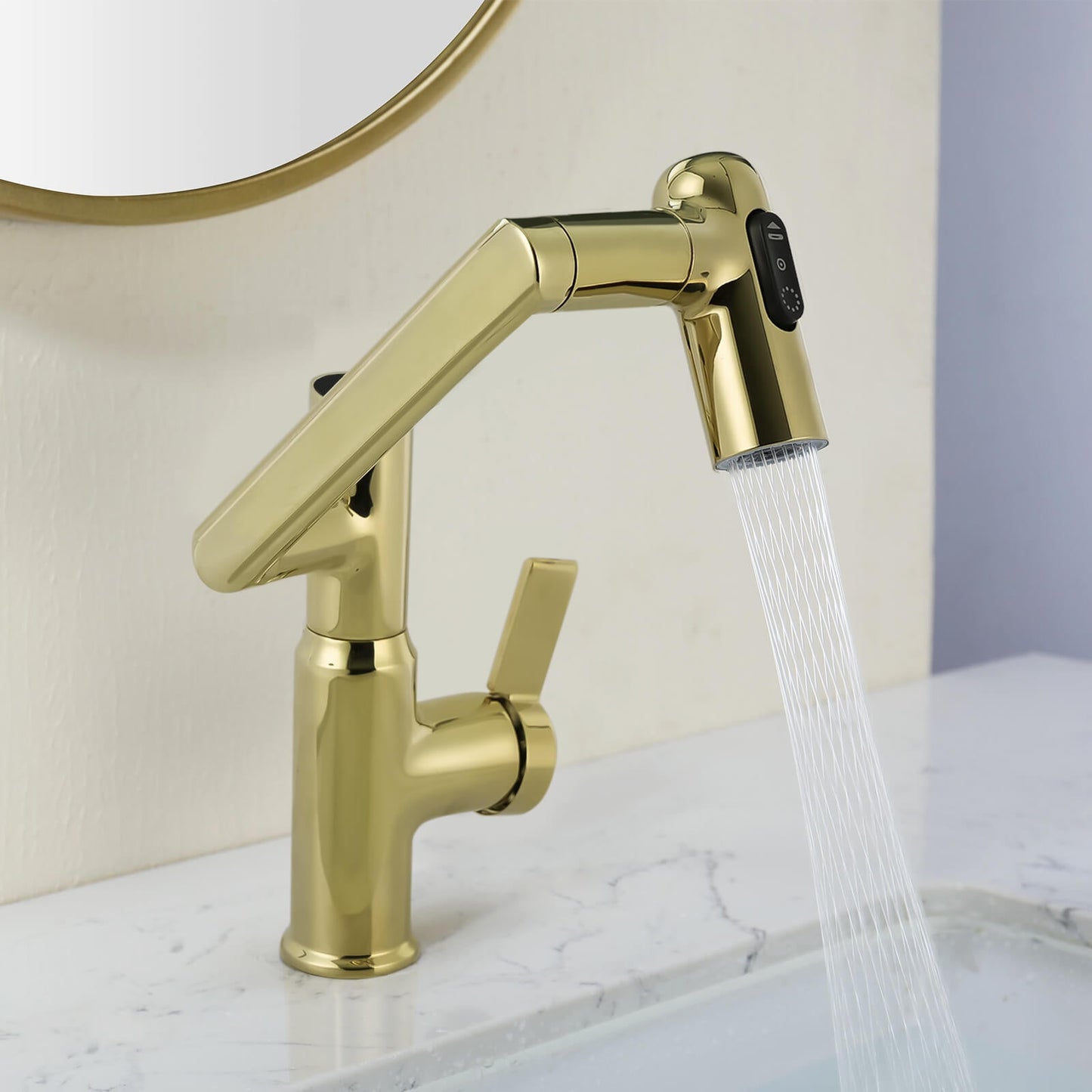 Single-Hole Rotatable Faucet with Temperature Display-BF2204
