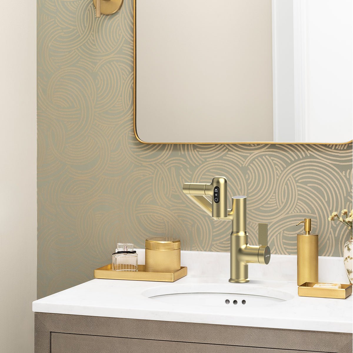 Single-Hole Rotatable Faucet with Temperature Display-BF2204