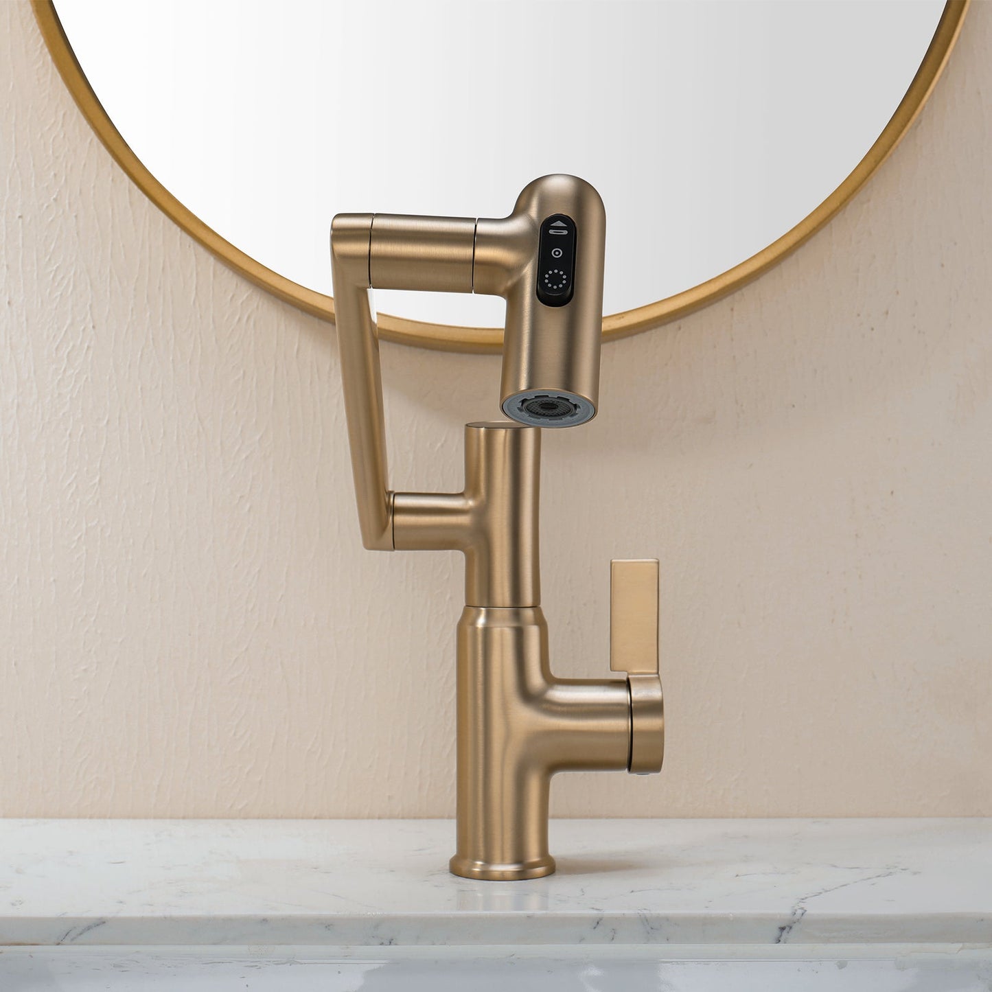 Single-Hole Rotatable Faucet with Temperature Display-BF2204