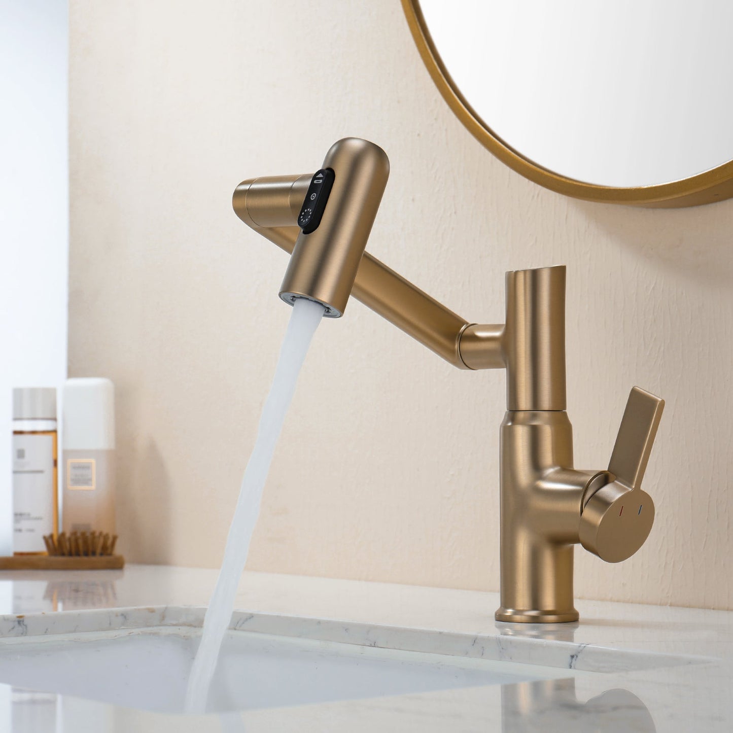 Single-Hole Rotatable Faucet with Temperature Display-BF2204